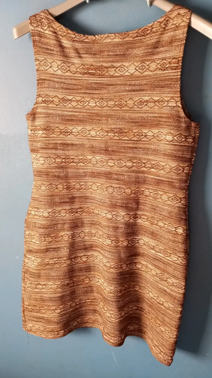 Vestido corto marrón - 4