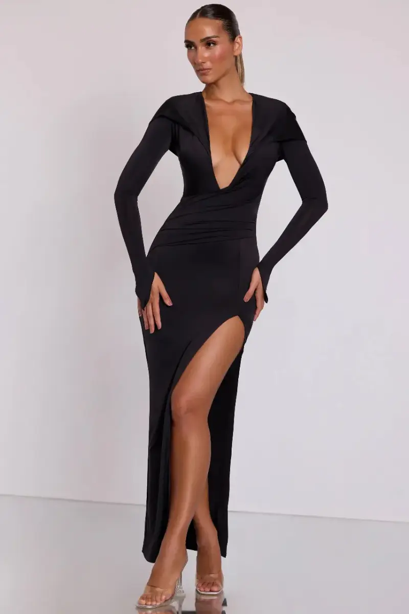 Disfraz Morticia - Vestido negro excelente calidad
