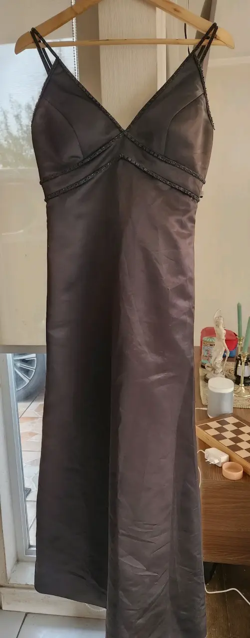 Vestido de fiesta azul y negro con encaje - 5
