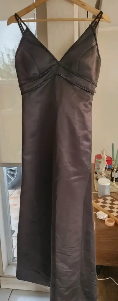 Vestido de fiesta azul y negro con encaje - miniatura 5
