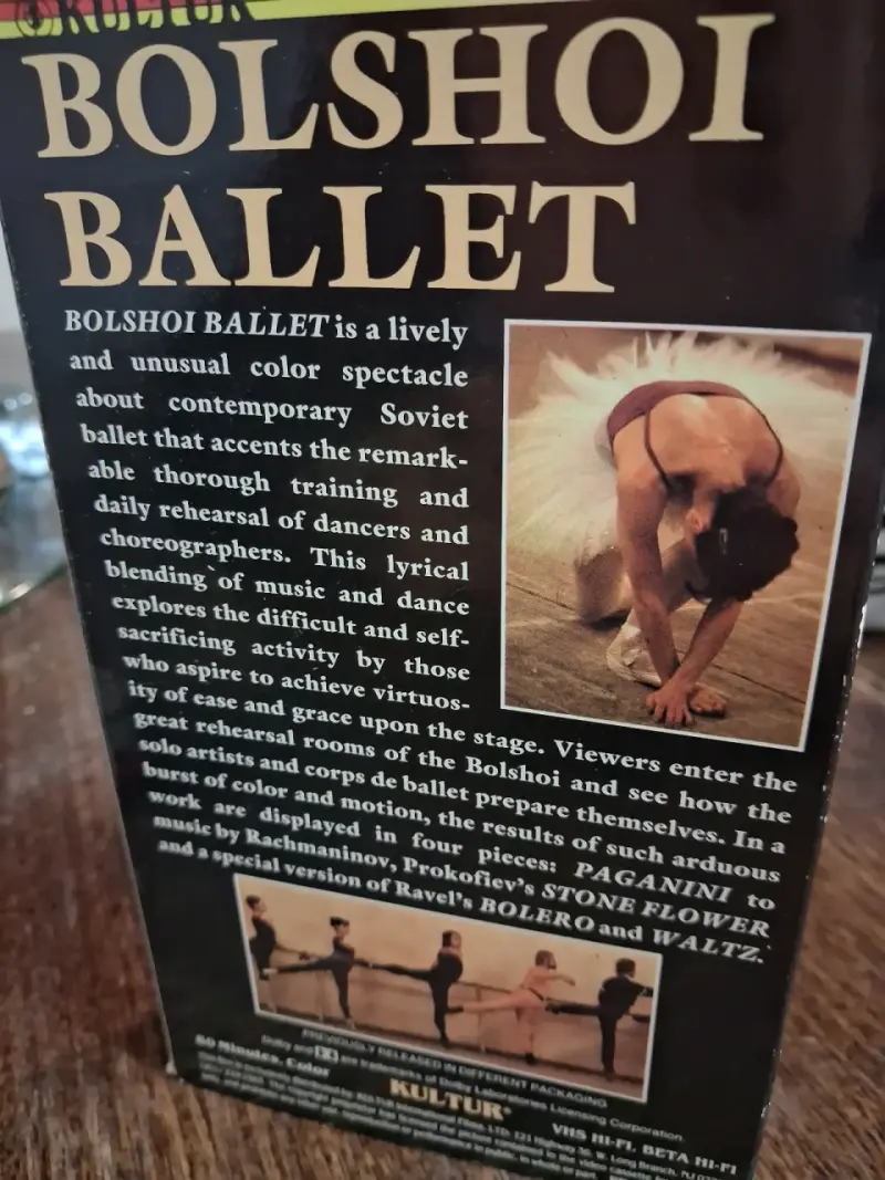 Cinta VHS Bolshoi Ballet Kultur - 2