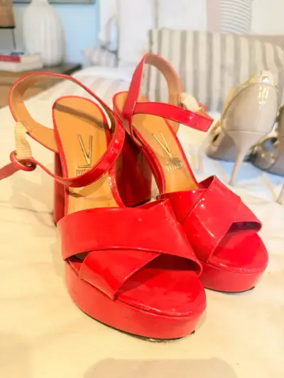 Sandalias de tacón alto rojas Vizzano - miniatura 1