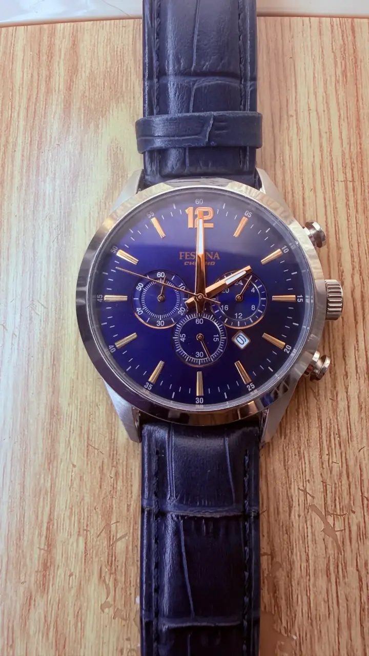 Reloj Festina Chrono con Correa de Cuero Azul