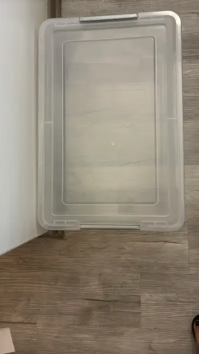 Set 5 cajas plásticas transparente con tapa 37 lts - miniatura 2