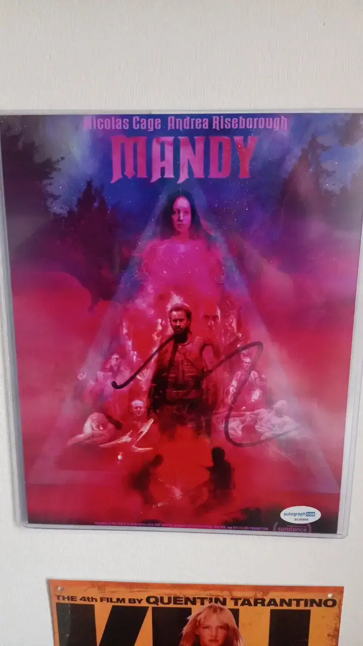 Autógrafo de Nicholas Cage película Mandy