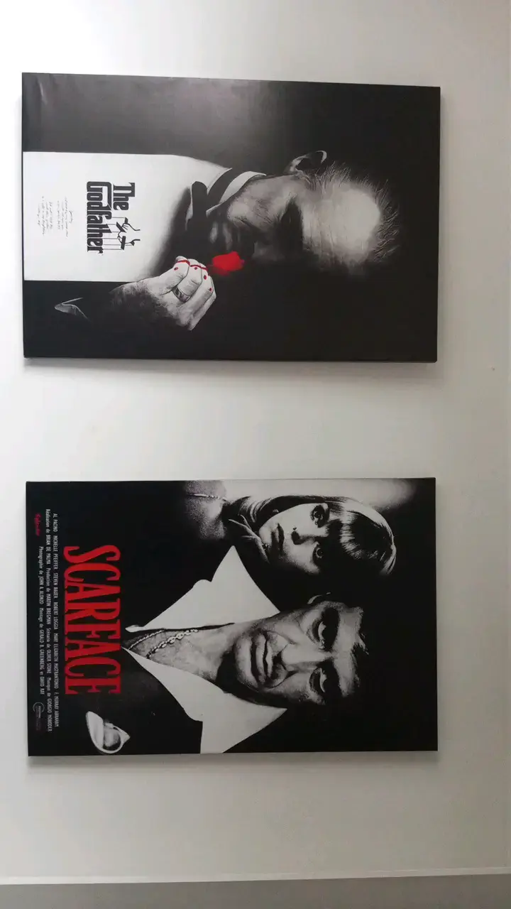 Póster película Scarface y El Padrino