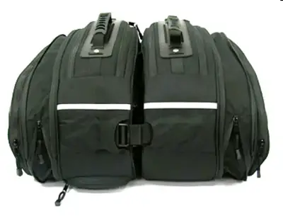 Alforjas laterales para moto Niche negras - miniatura 2