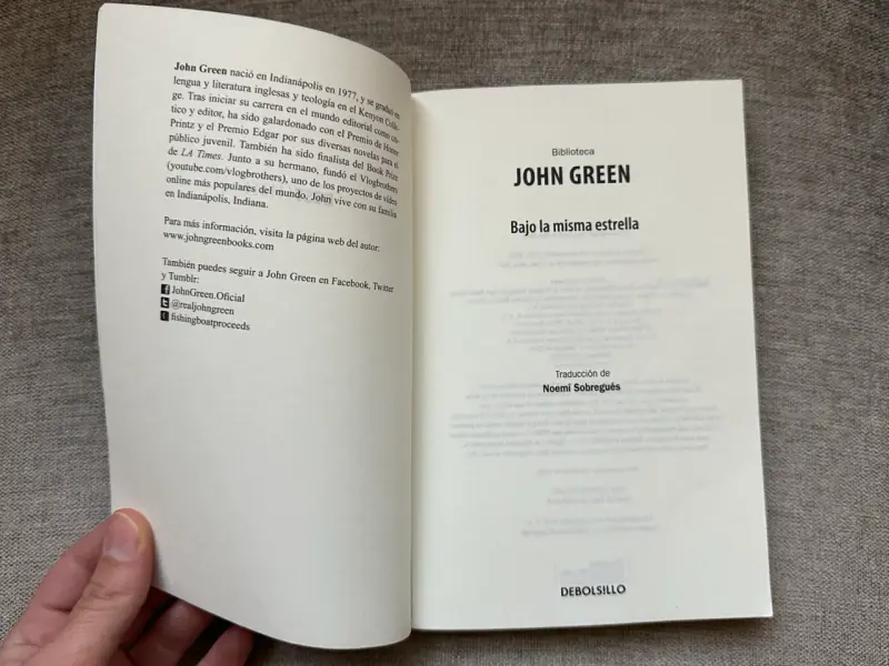 Libro 'Bajo la Misma Estrella' de John Green - 3
