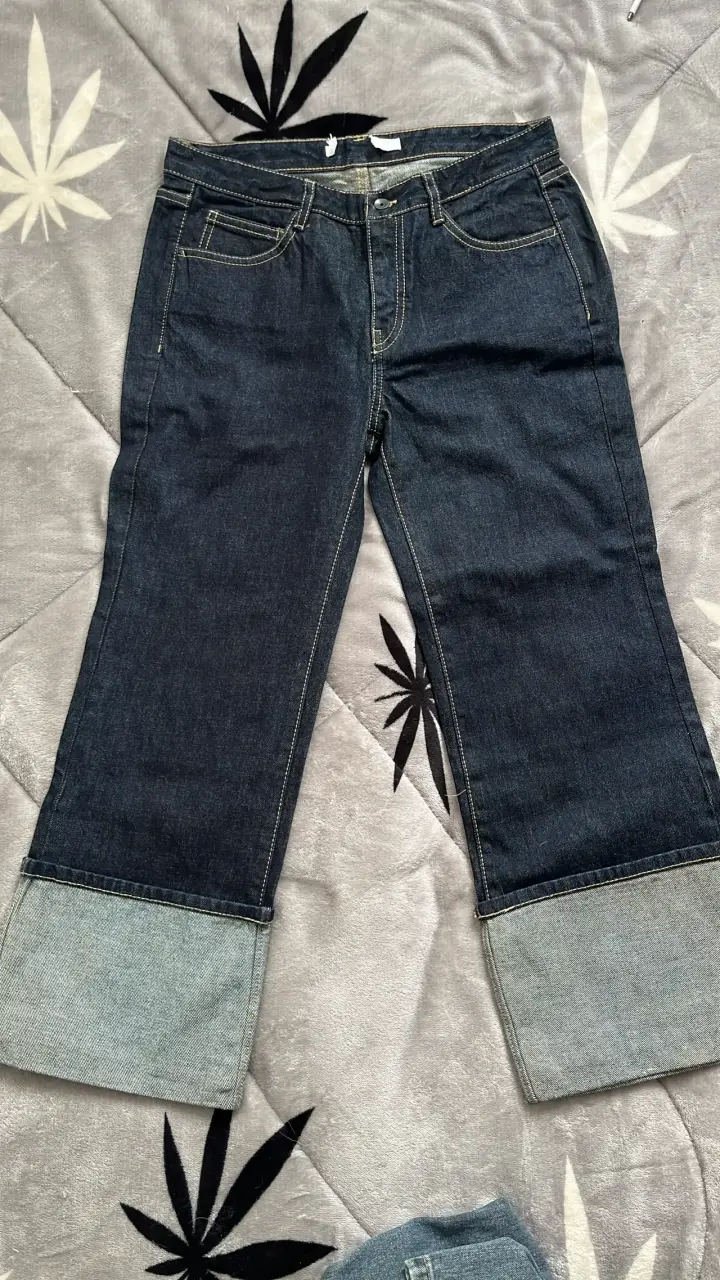 Jeans de mezclilla azul para mujer