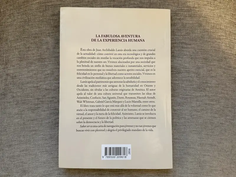Libro 'Saber Ser' de Juan Archibaldo Lanús - 2