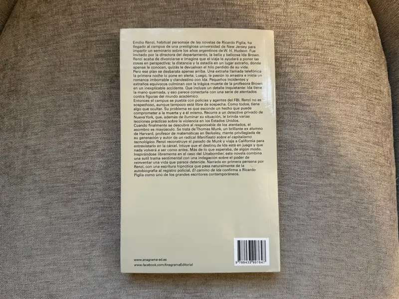 Libro 'El camino de Ida' de Ricardo Piglia - 2