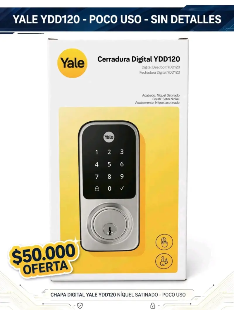 Cerradura Digital Yale YDD120 Poco Uso