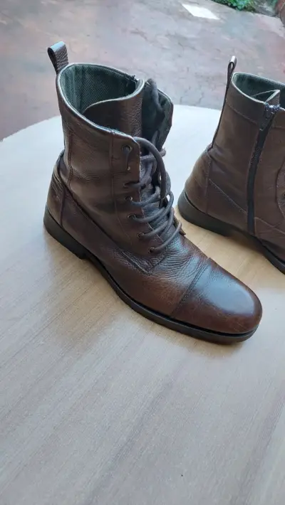 Botas de cuero marrón Aldo para hombre - miniatura 2