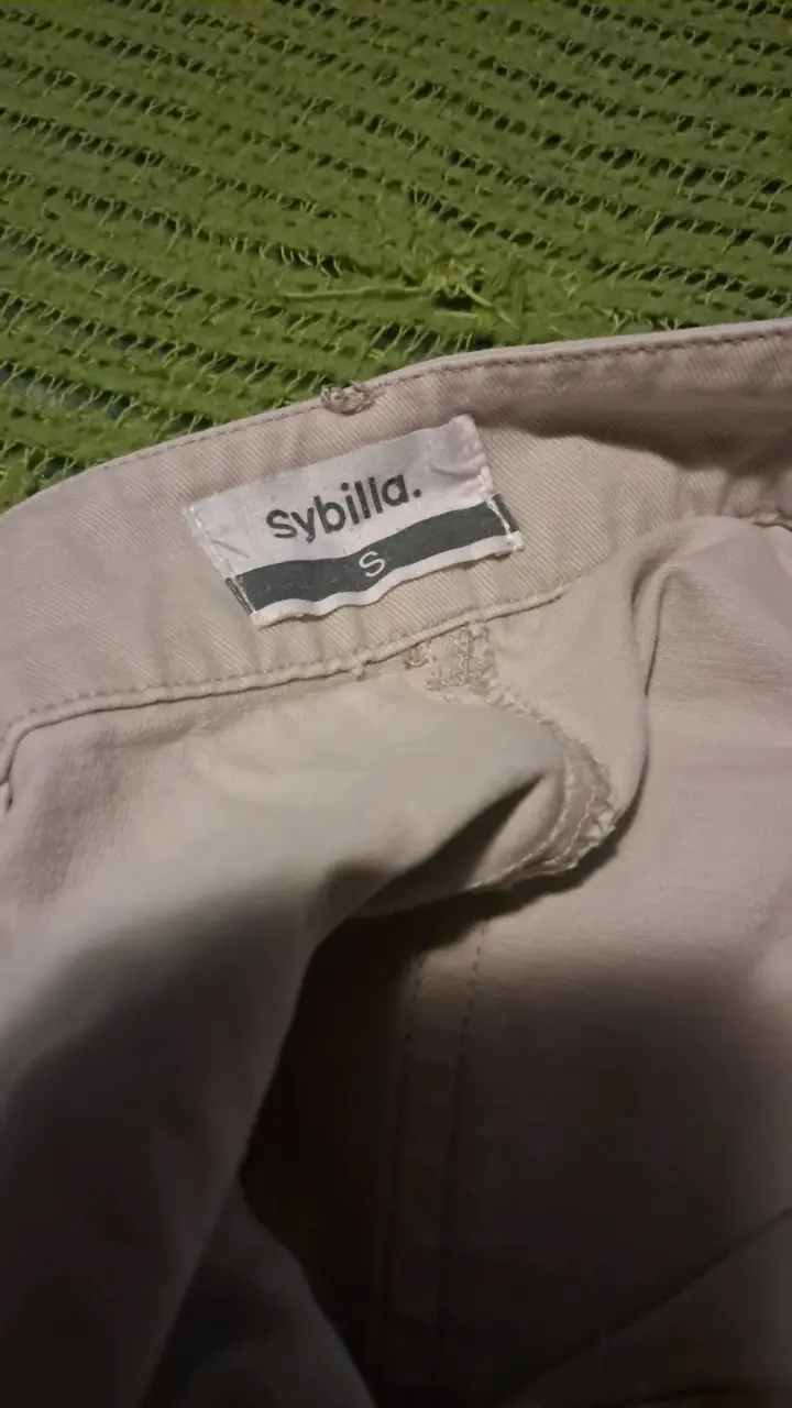 Pantalones beige cargo Sybilla talla S - 2