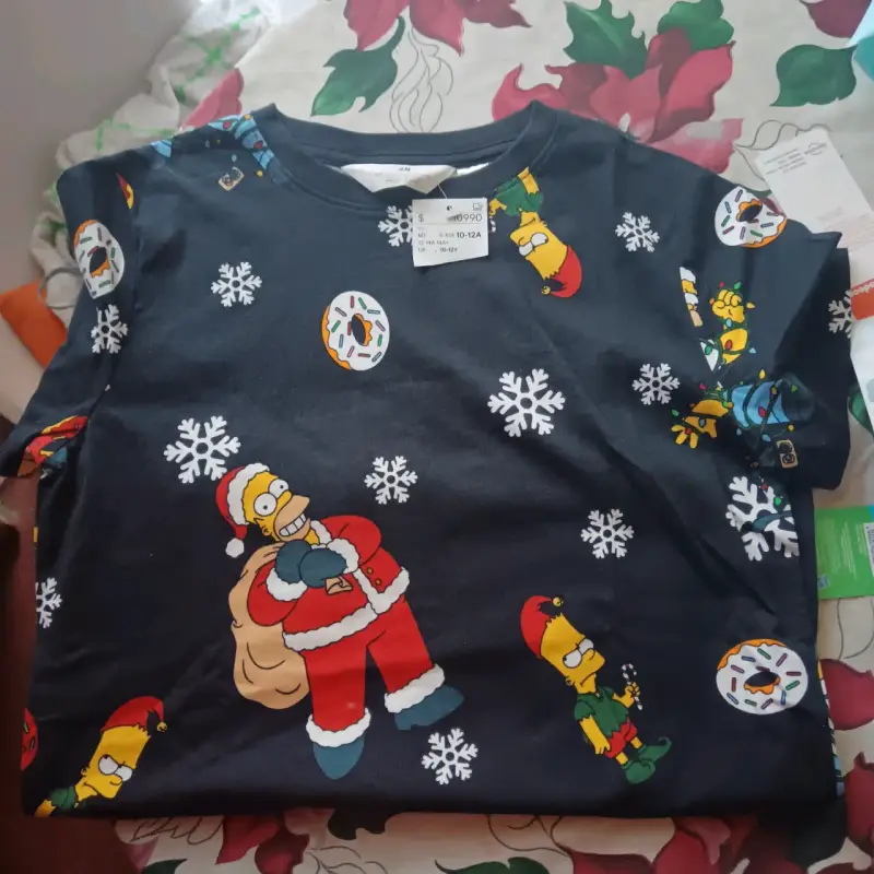 Polera navideña de Los Simpson para niños - 2