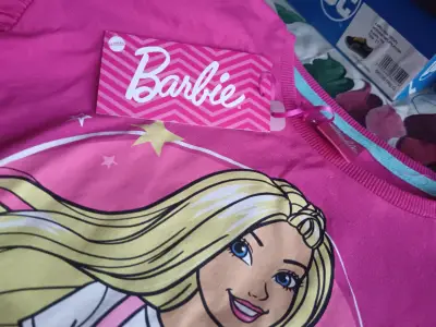 Polera Barbie para niña color rosa talla 6 - miniatura 5