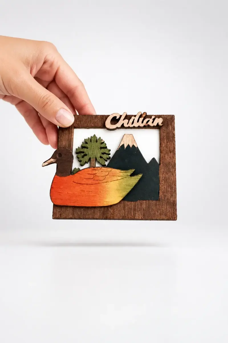 Imán decorativo de madera Chillán