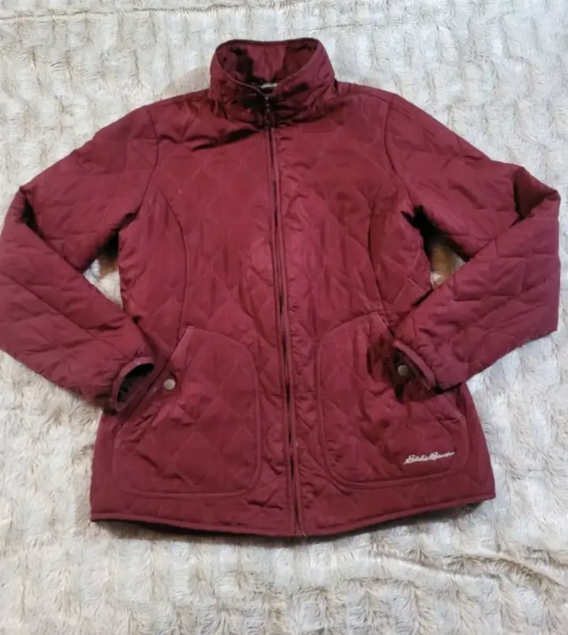 Chaqueta acolchada burdeos Eddie Bauer M - 2