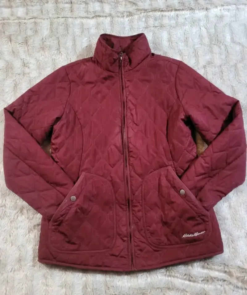 Chaqueta acolchada burdeos Eddie Bauer M - 4