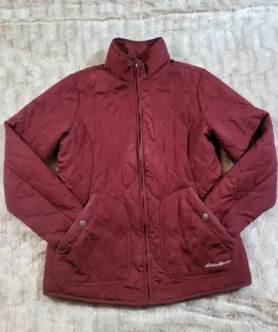 Chaqueta acolchada burdeos  Eddie Bauer M - miniatura 4