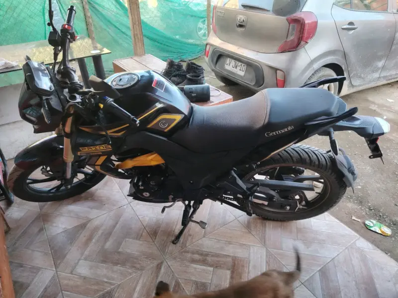 Moto Germania Paine 125cc negra y amarilla - 5