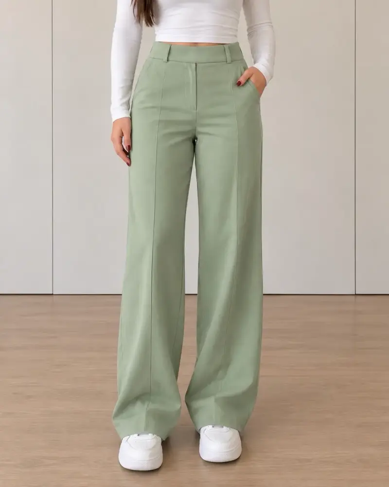 Pantalón sastrero verde
