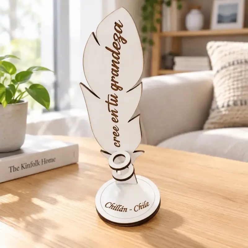 Decoración de Madera con Mensaje Motivacional