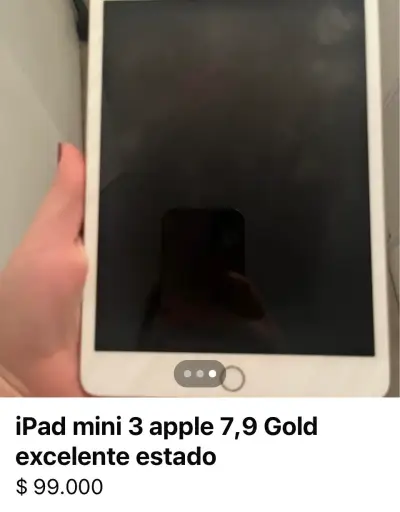iPad Mini 3 Apple 7.9 Gold en buen estado - miniatura 1