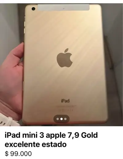 iPad Mini 3 Apple 7.9 Gold en buen estado - miniatura 2