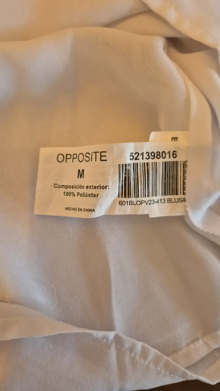 Blusa blanca de tirantes Opposite talla M - 3