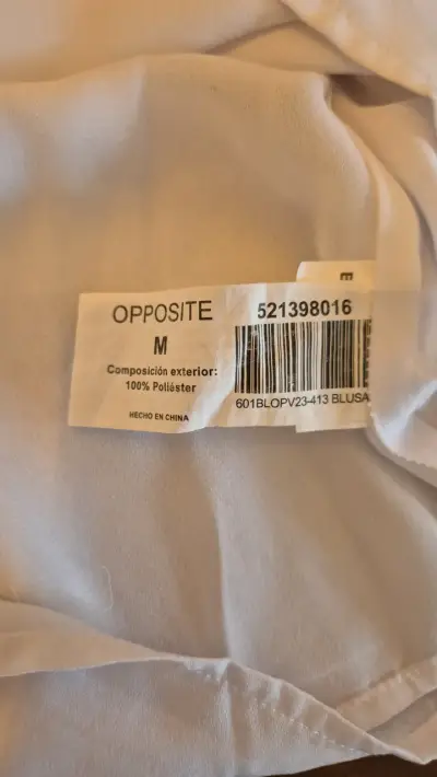 Blusa blanca de tirantes Opposite talla M - miniatura 3