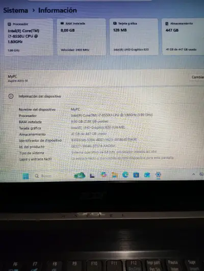 Laptop Acer Aspire con cargador incluido - miniatura 6