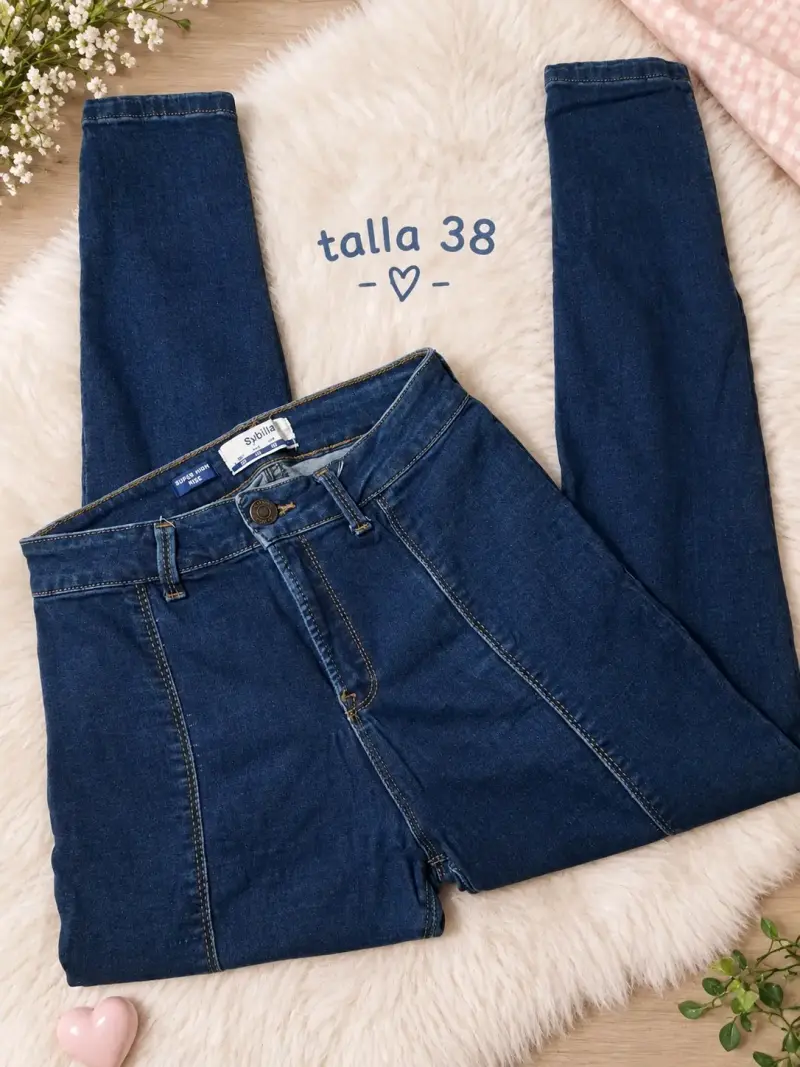 Jeans azul talla 38 para mujer Sybilla