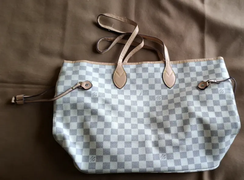 Bolso Neverfull Louis Vuitton damier blanc - 2