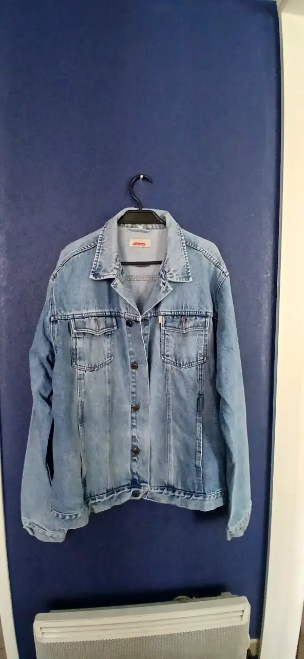 Chaqueta de mezclilla azul claro para mujer - 2