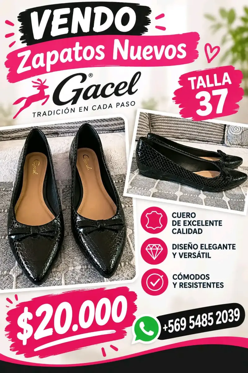 Zapatos de Cuero Nuevos Talla 37