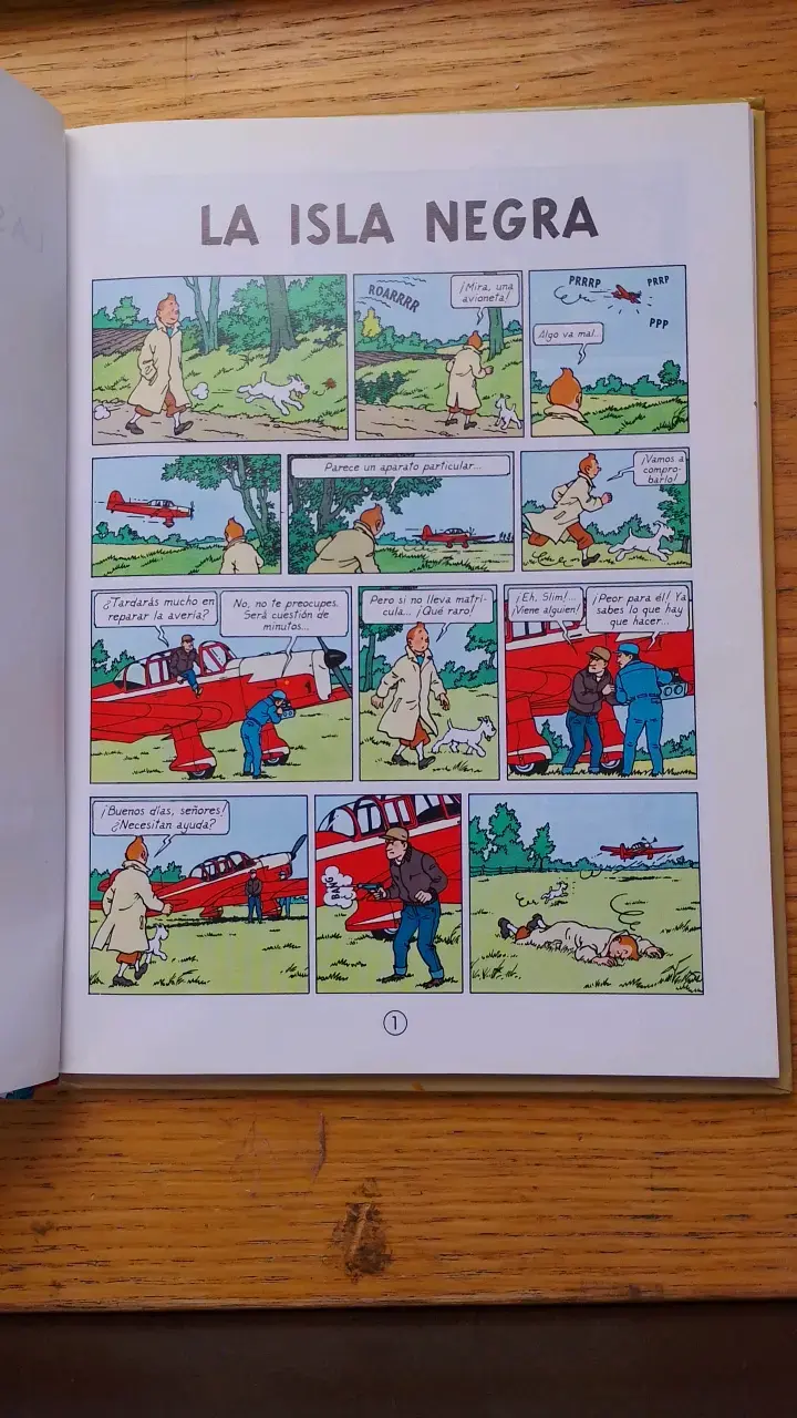 Libro La Isla Negra de Tintín en buen estado - 2