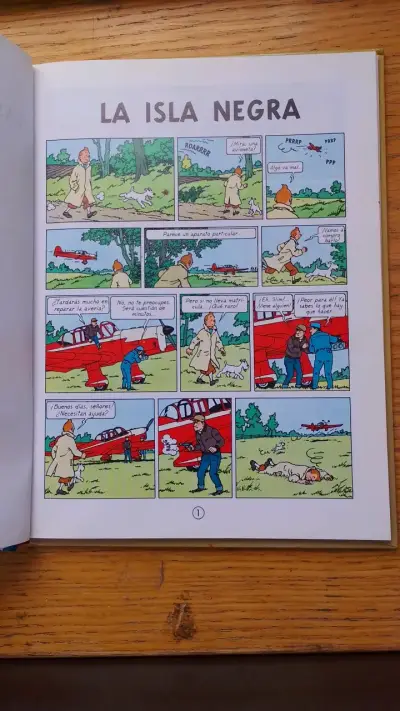 Libro La Isla Negra de Tintín en buen estado - miniatura 2