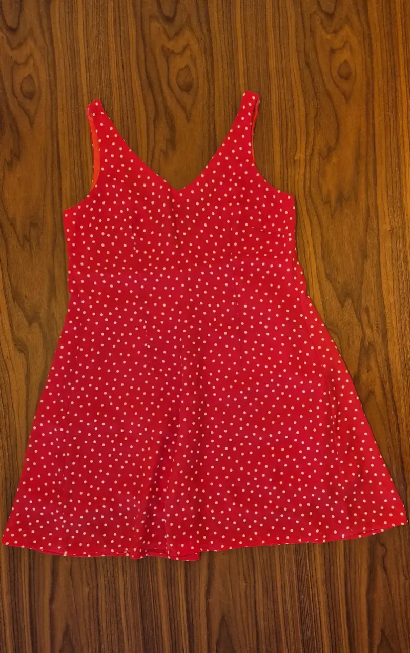 Vestido rojo con lunares blancos Hannah Hardy