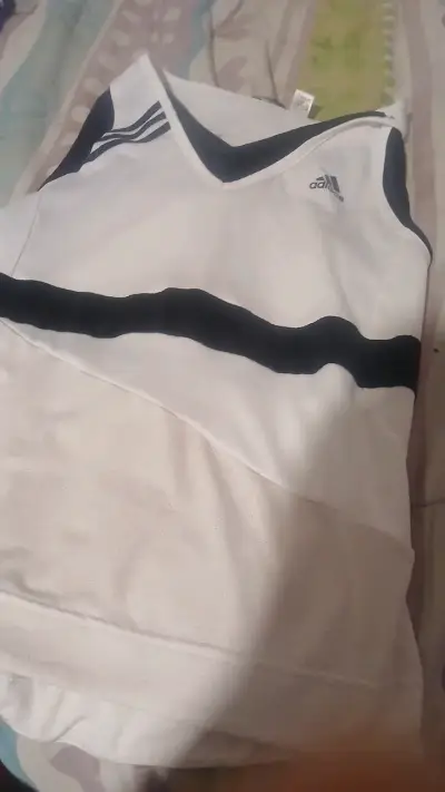 Polera deportiva blanca Adidas ClimaLite - miniatura 1