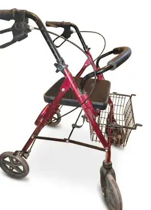 Andador con asiento y frenos para adultos - miniatura 2