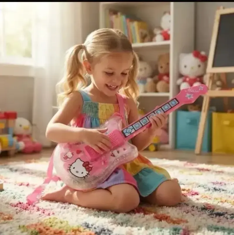 Guitarra musical Hello Kitty para niños - 2