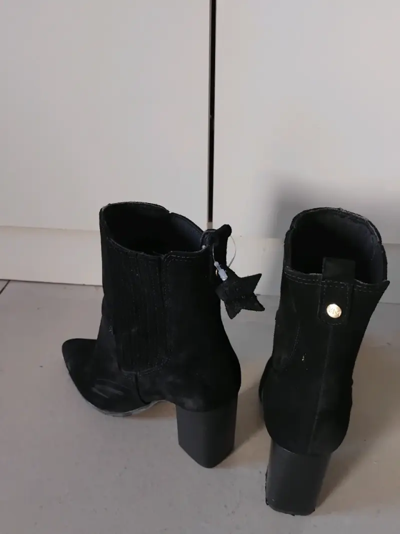 Botines negros de tacón alto para mujer - 2