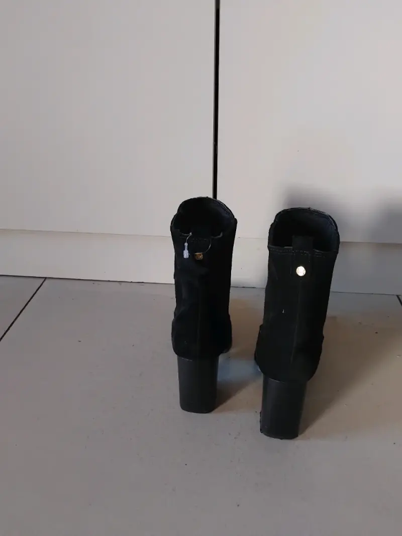 Botines negros de tacón alto para mujer - 3
