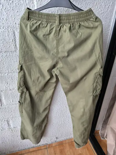 Pantalones cargo verde oliva para mujer 34 - miniatura 2