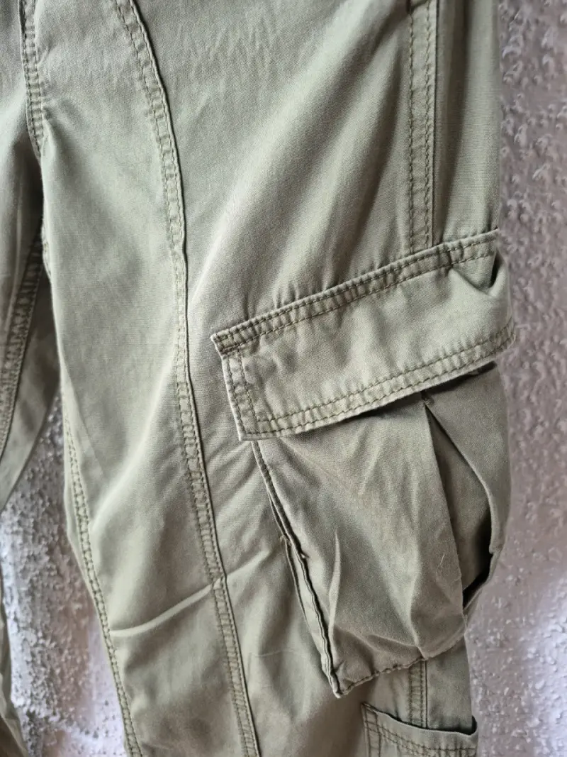 Pantalones cargo verde oliva para mujer 34 - 3