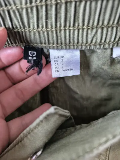 Pantalones cargo verde oliva para mujer 34 - miniatura 4