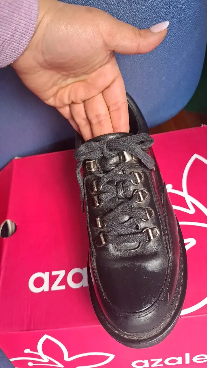 Zapatos de cuero negro para mujer - 3