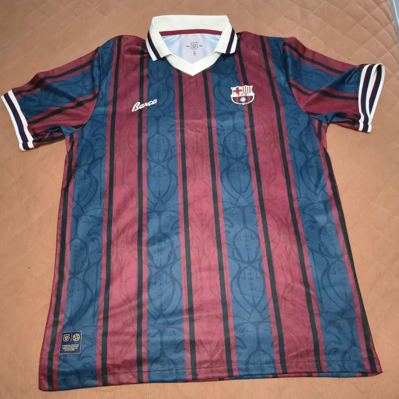 Camiseta retro Barcelona azul y granate xxl