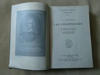 Antiguo Libro 'Las Confesiones' de J.J. Rousseau - miniatura 1